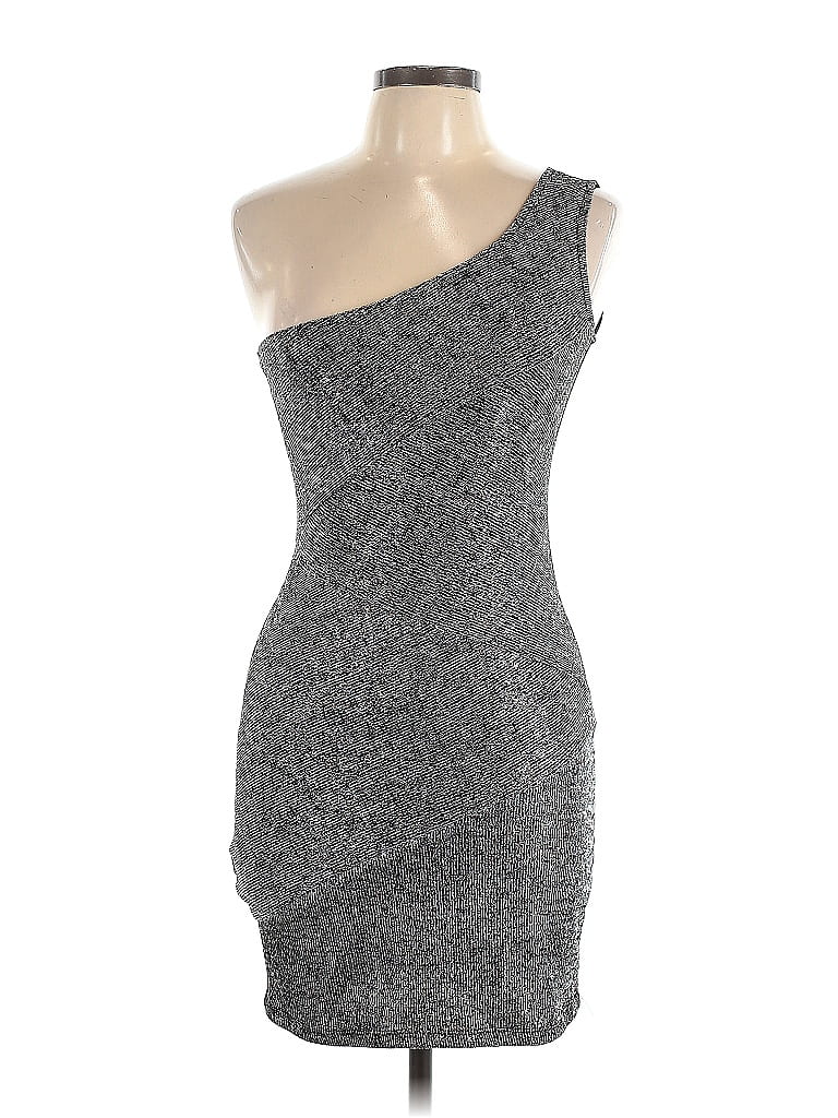 Shasa Metallic Gray Cocktail Dress Size L - photo 1