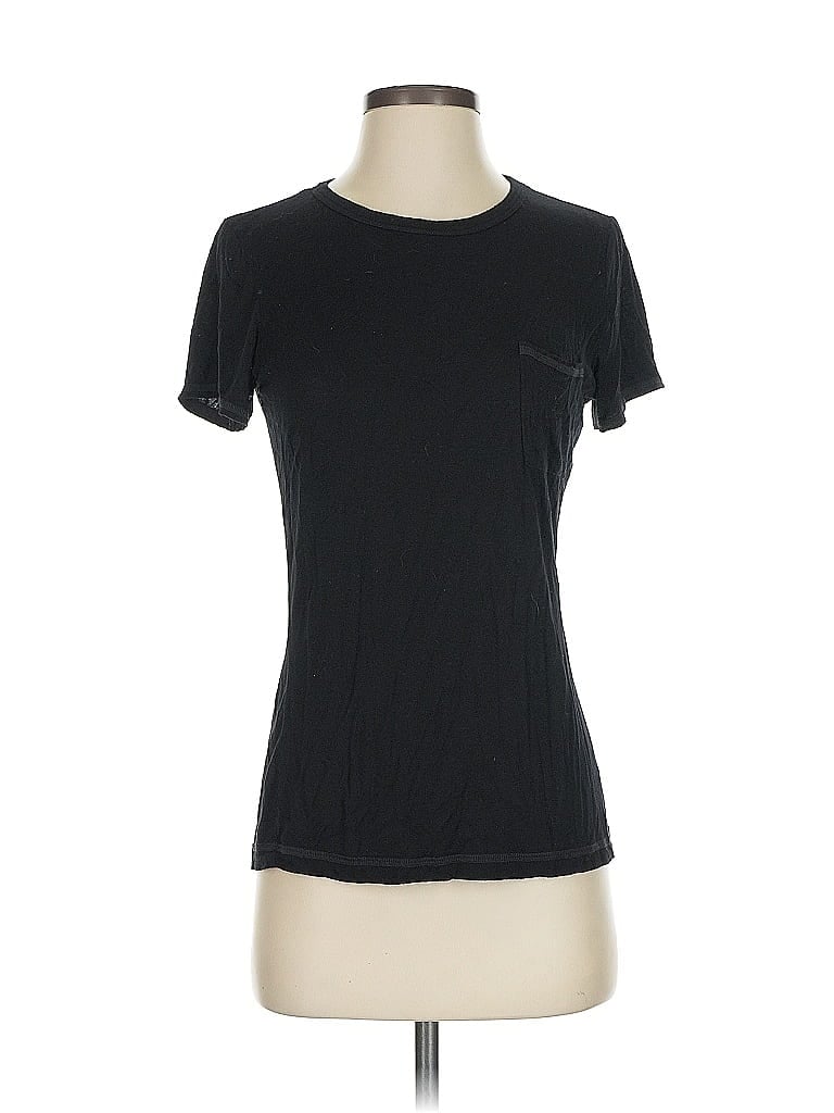 Pre-owned 7 For All Mankind Active T-shirt In Black