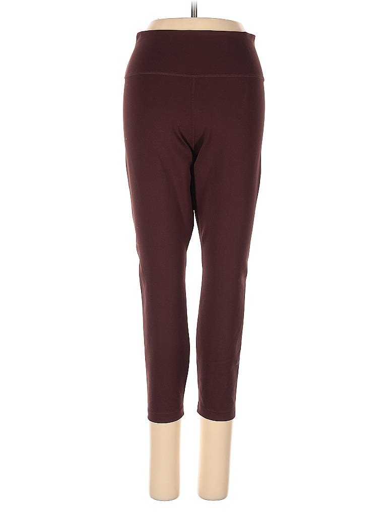 Pre-owned Nike Active Pants In Burgundy