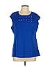 Vince Camuto 100% Polyester Blue Sleeveless Blouse Size L - photo 1
