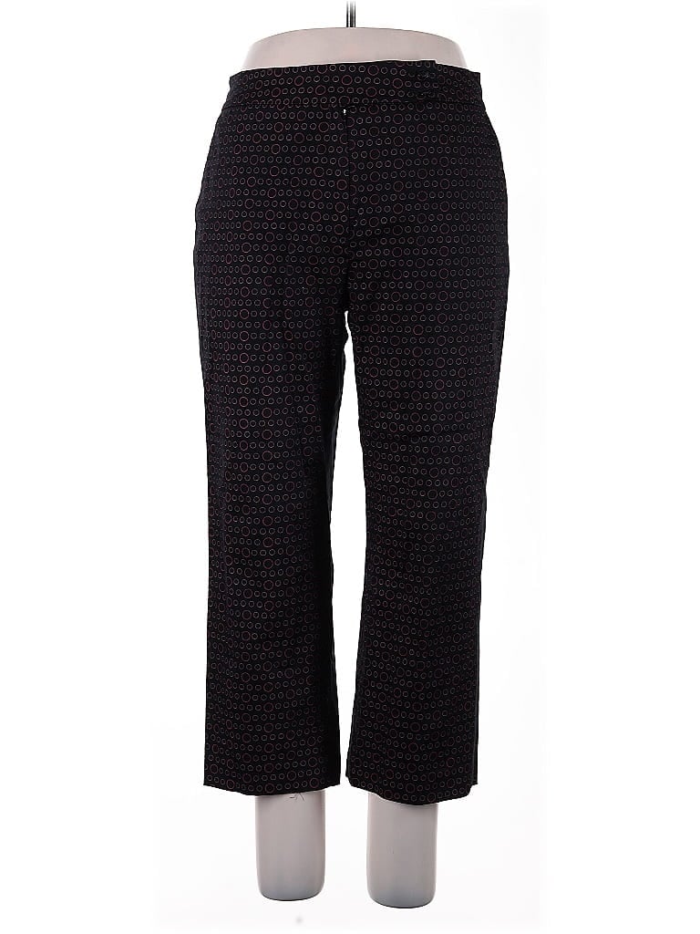 Herman Geist Polka Dots Black Casual Pants Size 14 - photo 1