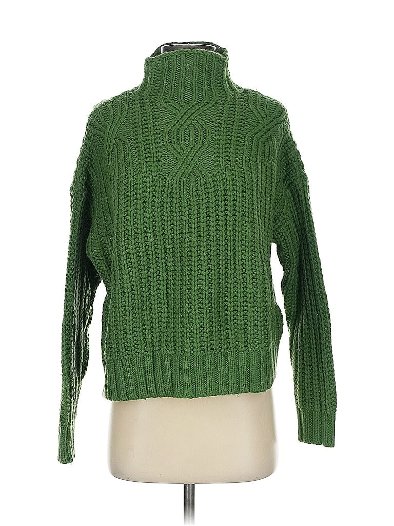 Pull Col Roulé Gymboree Vert Fille – 100% Coton, Taille 7, Neuf