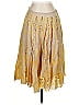 Bebe 100% Cotton Paisley Yellow Casual Skirt Size XS - photo 1