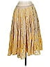 Bebe 100% Cotton Paisley Yellow Casual Skirt Size XS - photo 2