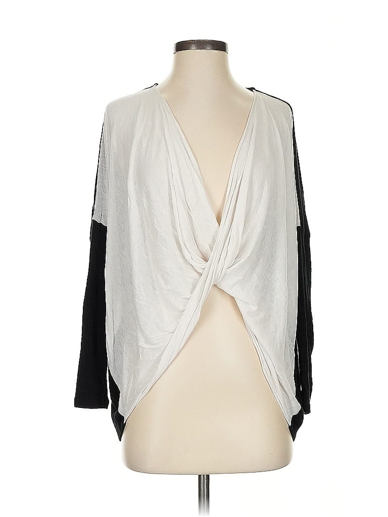 Pre-owned Amadi 3/4 Sleeve Blouse In Silver