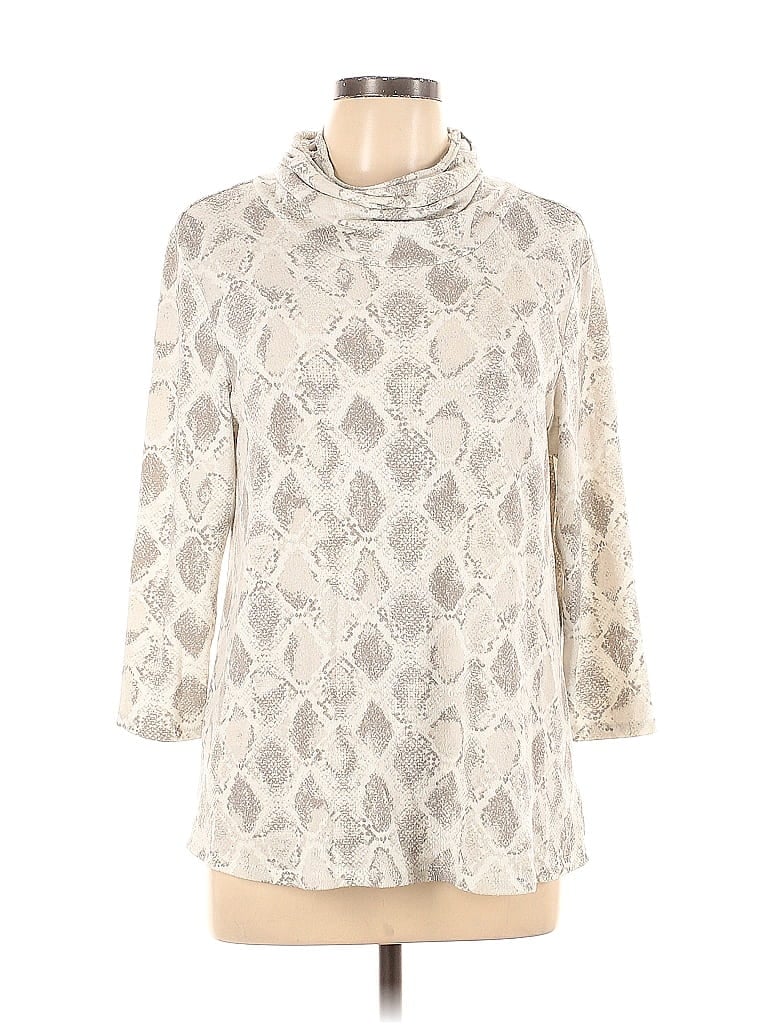 Pre-owned Bobeau Turtleneck Sweater In White