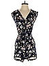 ModCloth 100% Rayon Floral Blue Romper Size XXS - photo 1