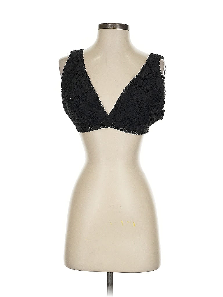 Pre-owned Aerie Tank Top Black Plunge Neckline Tops
