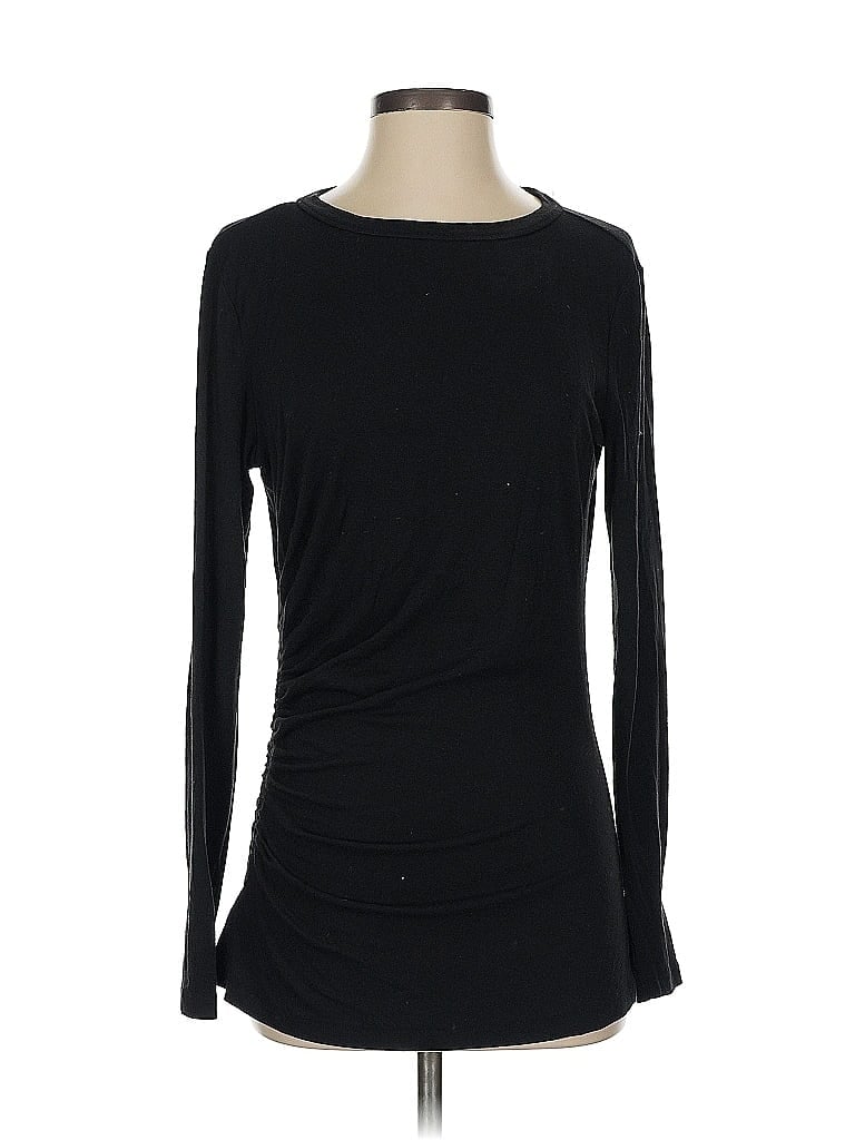 Pre-owned Ann Taylor Long Sleeve T-shirt In Black
