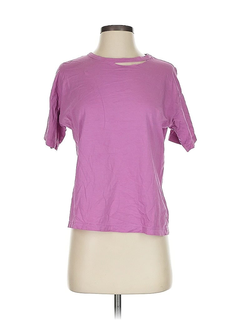 Pre-owned Rachel Zoe Short Sleeve T-shirt In Purple
