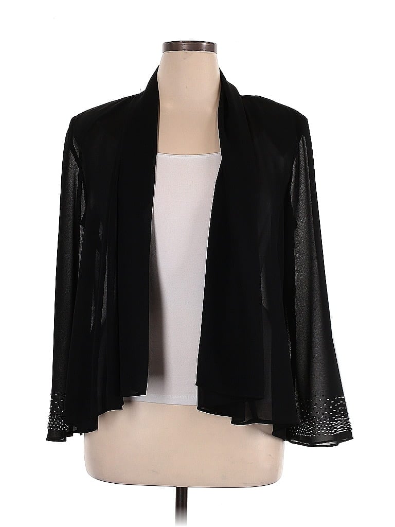 R&M Richards 100% Polyester Black Blazer Size 14 - photo 1