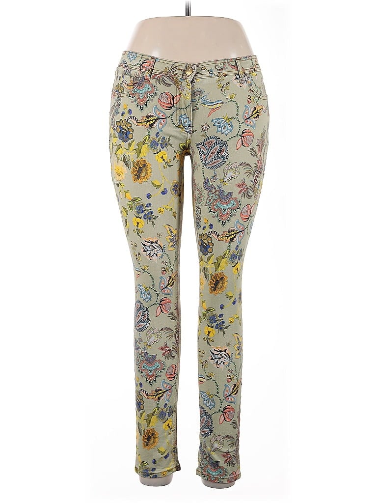 ETRO Floral Yellow Tan Jeggings Size 30 waist - photo 1