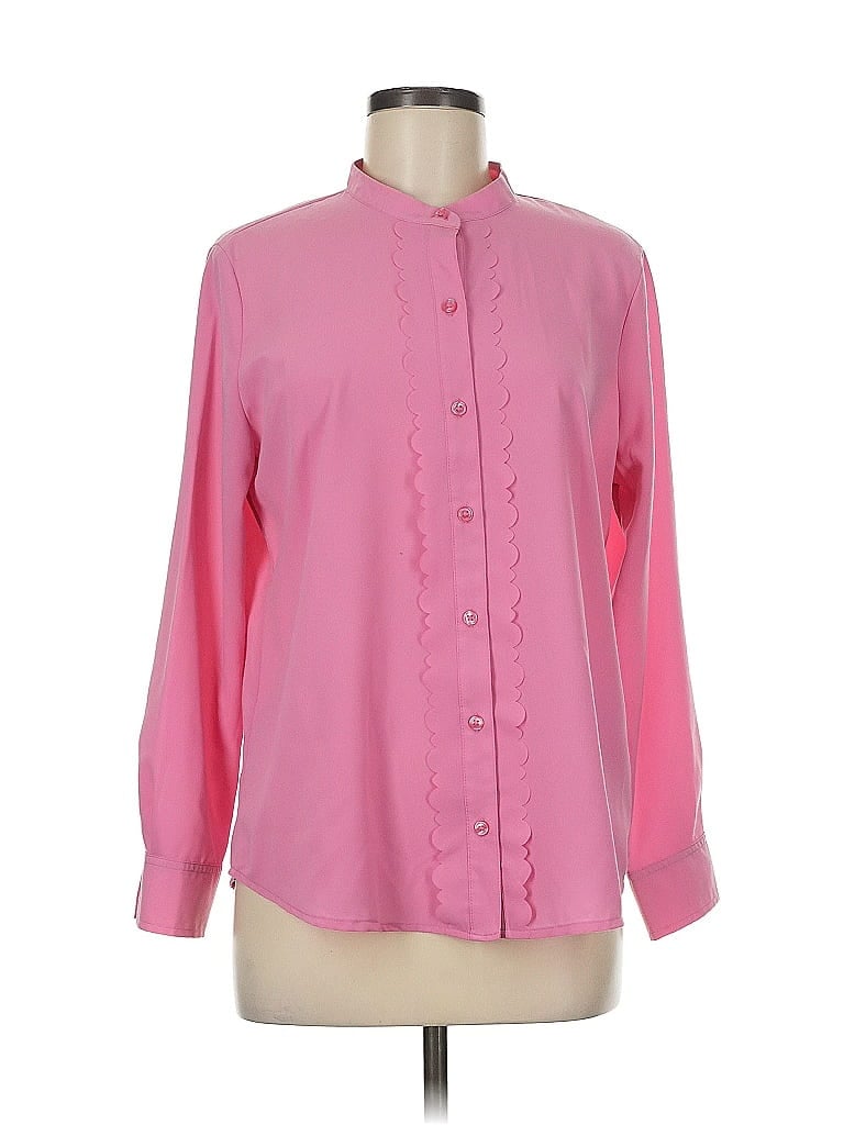 Pre-owned Banana Republic Factory Store Long Sleeve Blouse In Pink