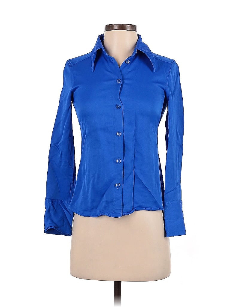 Click to view more detailed imagery on our partner's website Pre-owned Zara Long Sleeve Blouse In Blue