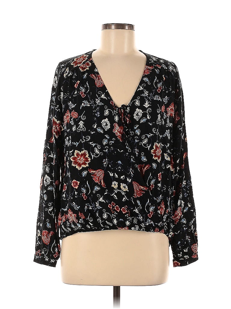 ABF-A0210 BLACK LEAVES BLOUSE main image 0