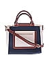 Madison West 100% Polyurethane Color Block Blue Satchel One size - photo 1