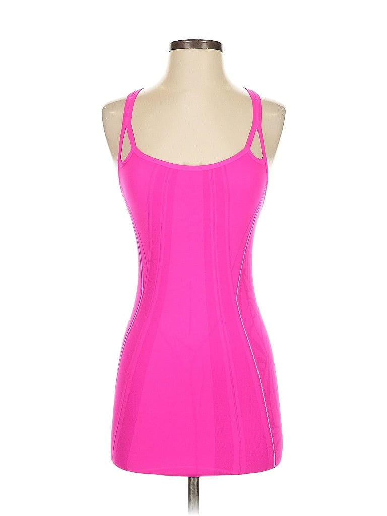 Pre-owned Nux Tank Top Pink Halter Neckline Tops