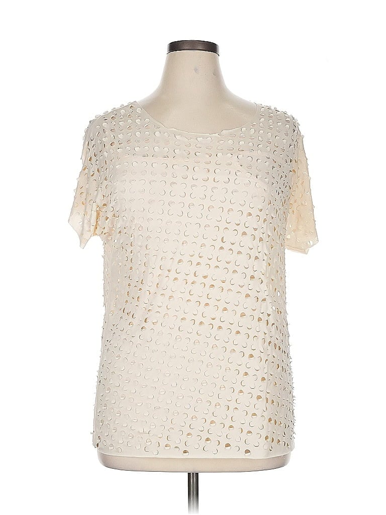 Pre-owned Care Of You Short Sleeve Blouse In White