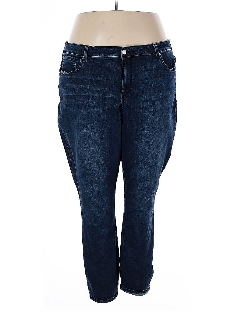 NYDJ Solid Blue Jeans Size 24 - photo 1