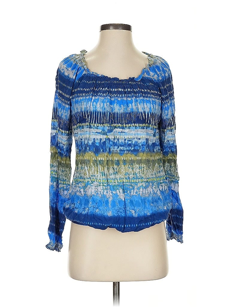 Click to view more detailed imagery on our partner's website Pre-owned Christian Berg Long Sleeve Blouse In Blue