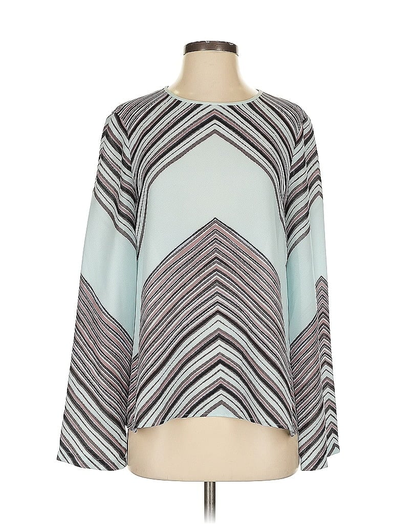 Pre-owned Bcbgmaxazria Long Sleeve Blouse In Blue