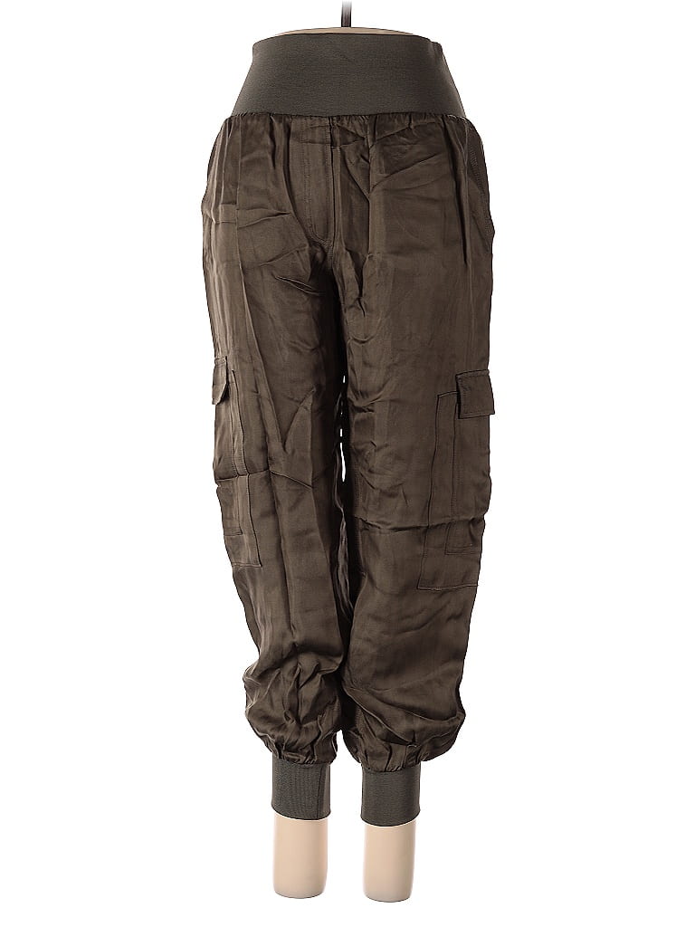 Cinq à Sept 100% Cupro Brown Cargo Pants Size S - photo 1