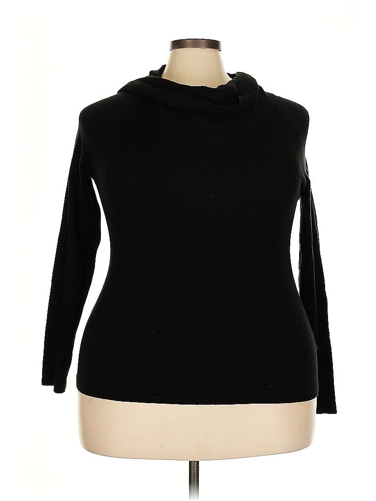 Pre-owned Investments Turtleneck Sweater In Black