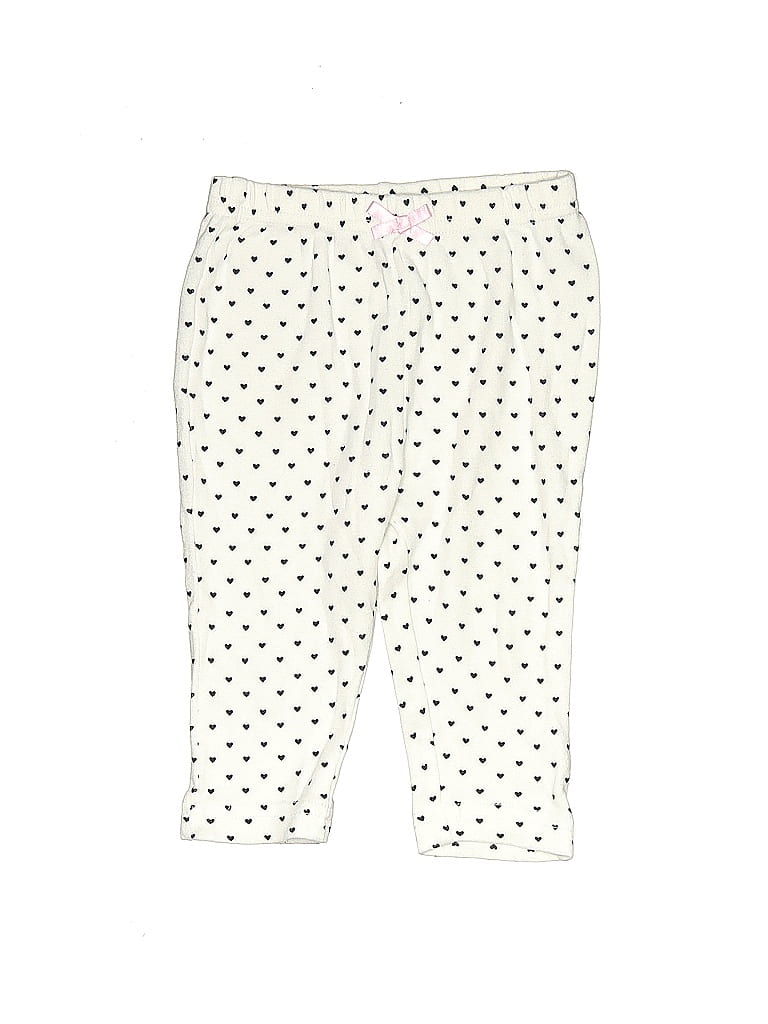 Hb 100% Cotton Polka Dots Ivory Casual Pants Size 9-12 mo - photo 1