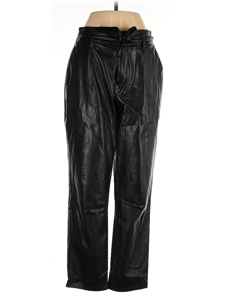 Pre-owned Paige Faux Leather Pants In Black