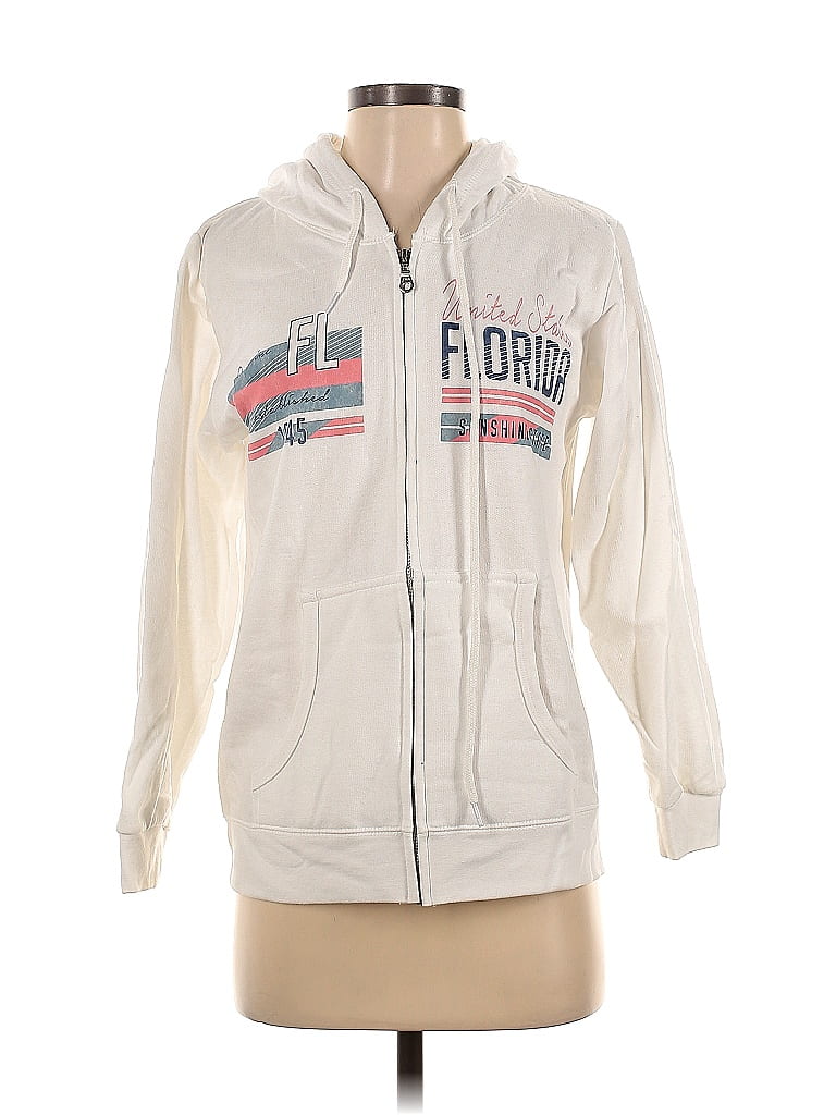 New Agenda by Perrin White Zip Up Hoodie Size S - photo 1