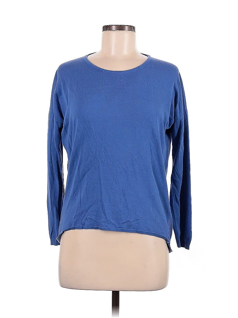 Pre-owned Lafayette 148 Pullover Sweater In Blue