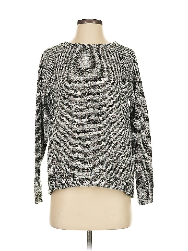Pre-owned Ann Taylor Loft Pullover Sweater In Gray