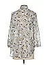 CAbi 100% Polyester Silver Long Sleeve Blouse Size XS - photo 2