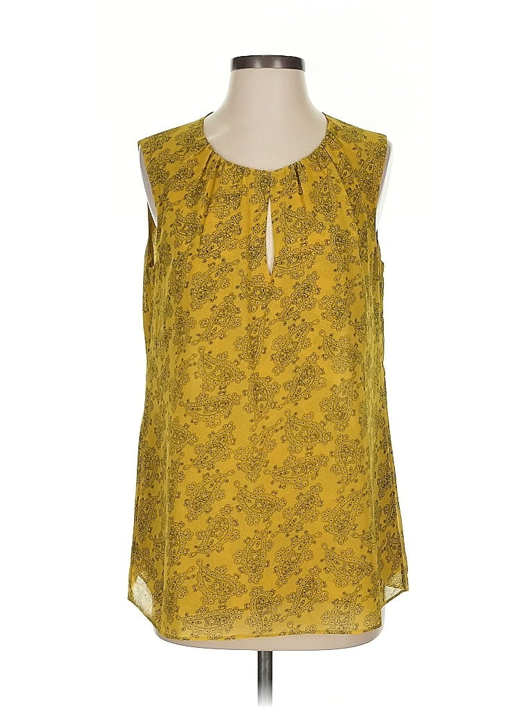 Pre-owned Cabi Sleeveless Blouse In Yellow
