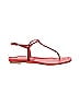 Prada 100% Leather Red Sandals Size EU 37 - photo 1