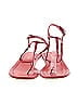 Prada 100% Leather Red Sandals Size EU 37 - photo 2