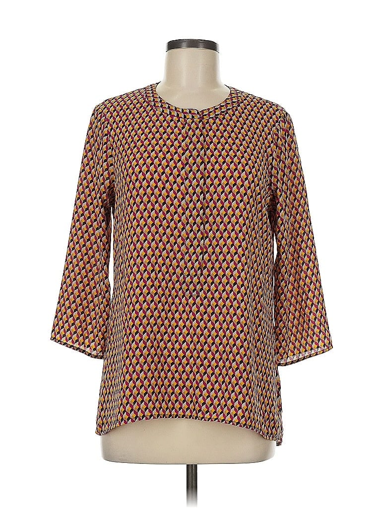 Pre-owned Express 3/4 Sleeve Blouse In Orange