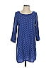 Everly 100% Polyester Polka Dots Blue Casual Dress Size S - photo 1
