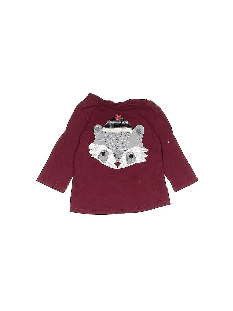 First Impressions Burgundy 3/4 Sleeve T-Shirt Size 3-6 mo - photo 1