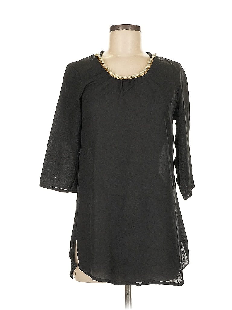 UNITI Black 3/4 Sleeve Blouse Size M - photo 1