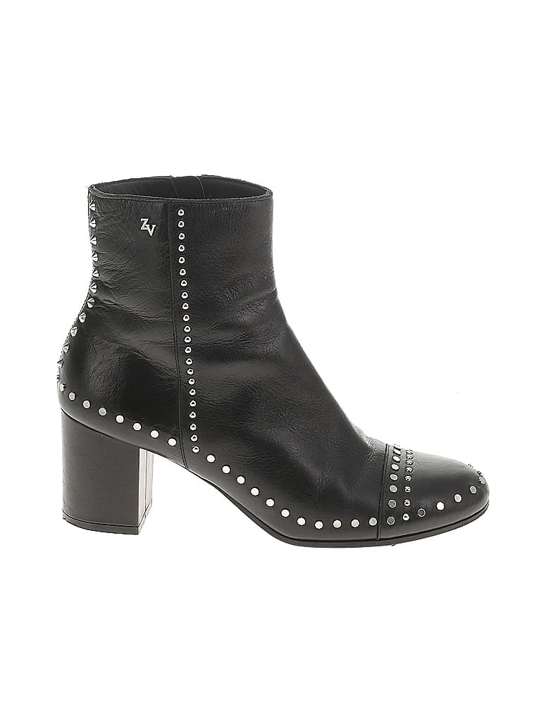 Zadig & Voltaire 100% Leather Black Boots Size EU 40 - photo 1