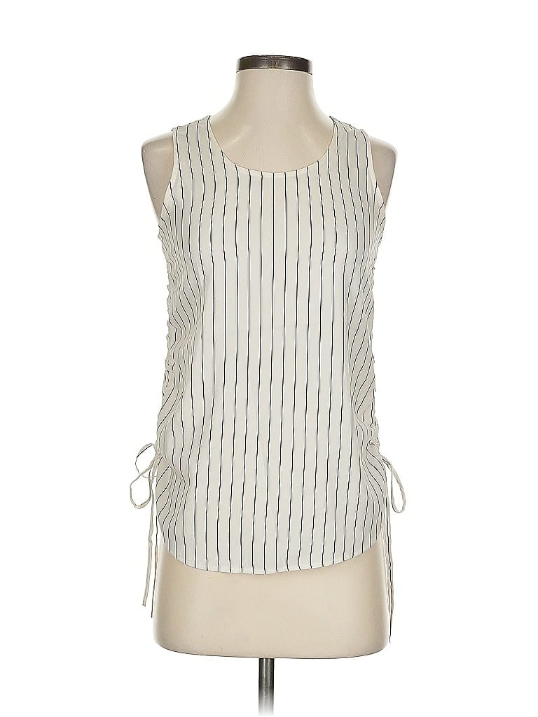 Pre-owned Ann Taylor Sleeveless Blouse In White