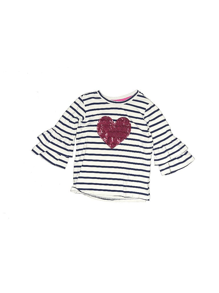 Pre-owned Crown & Ivy Kids' 3/4 Sleeve T-shirt In Burgundy
