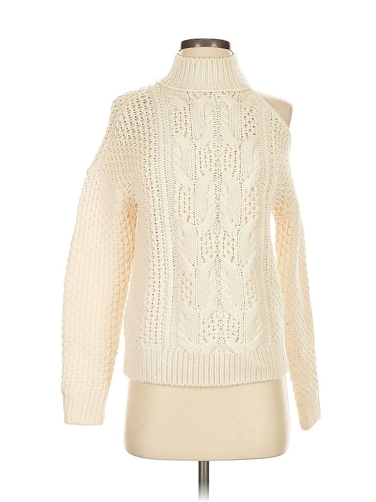 Pre-owned Intermix Wool Pullover Sweater In White