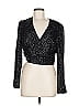 ML Monique Lhuillier Black Long Sleeve Top Size M - photo 1