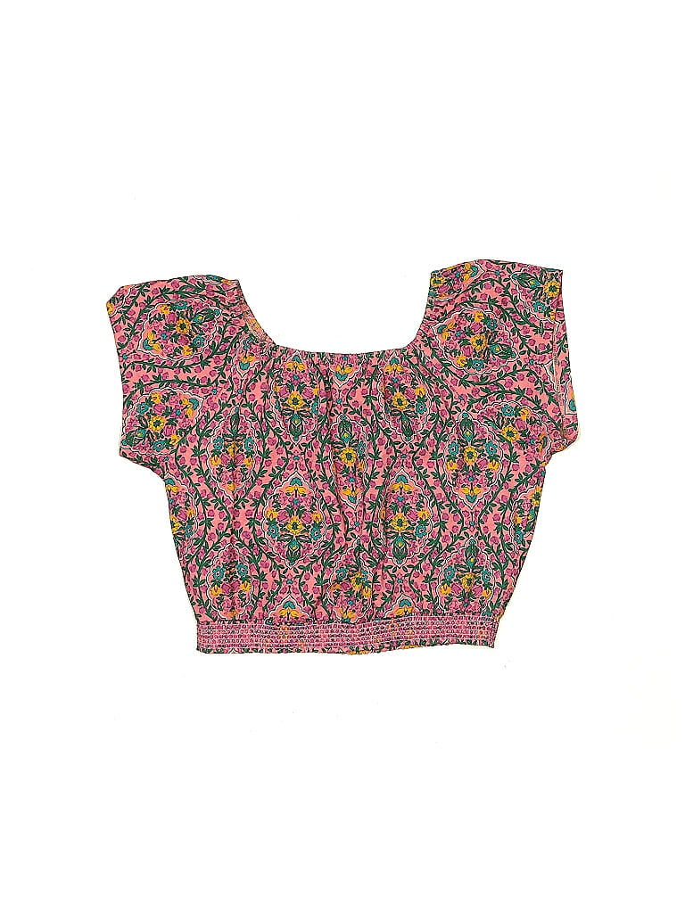 Mini Boden 100% Cotton Floral Pink Sleeveless Blouse Size 11 (big kids) - photo 1