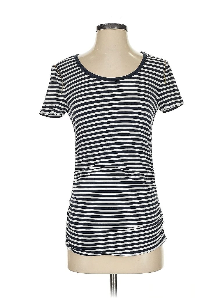 Click to view more detailed imagery on our partner's website Pre-owned Michael Michael Kors Short Sleeve Top Black Scoop Neck Tops