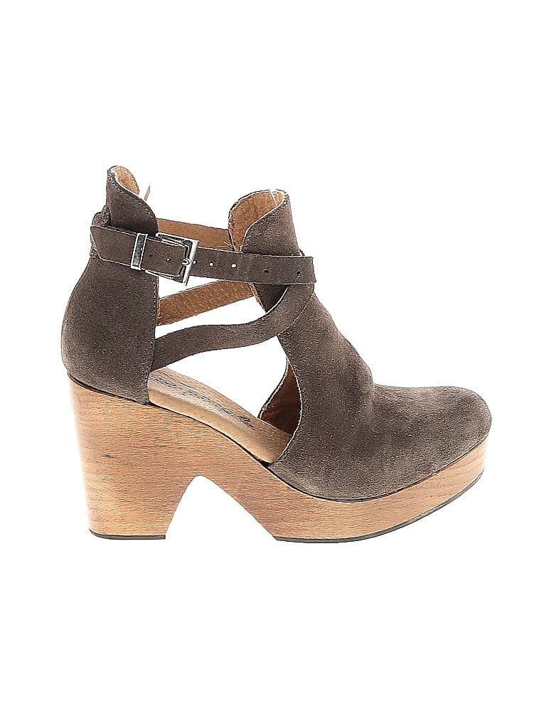 Free People Gray Brown Heels Size EU 36 - photo 1