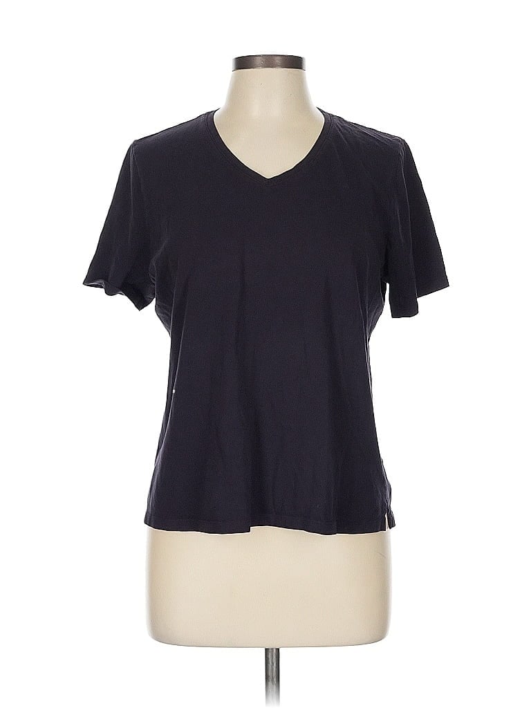 Pre-owned Lands' End Short Sleeve T-shirt In Black