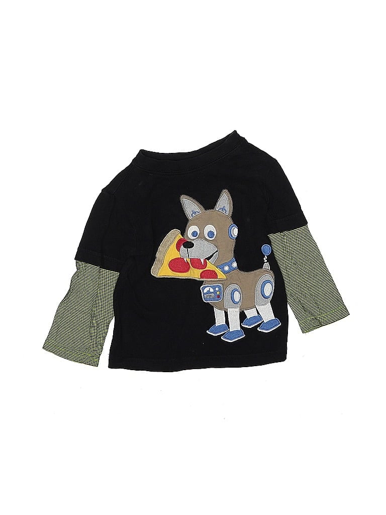 Crazy 8 100% Cotton Black 3/4 Sleeve T-Shirt Size 6-12 mo - photo 1
